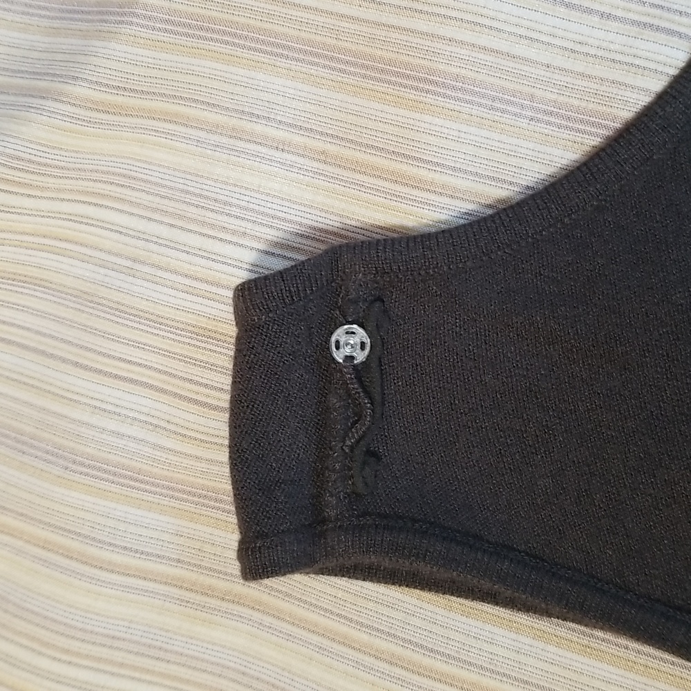 Talbots Woman NWT Grey Shirred Scoop Neck Lightweight Knit Top. Size 2X - Picture 6 of 7